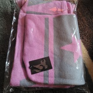 New In Package pink knit hooded scarf hat with pockets dallas